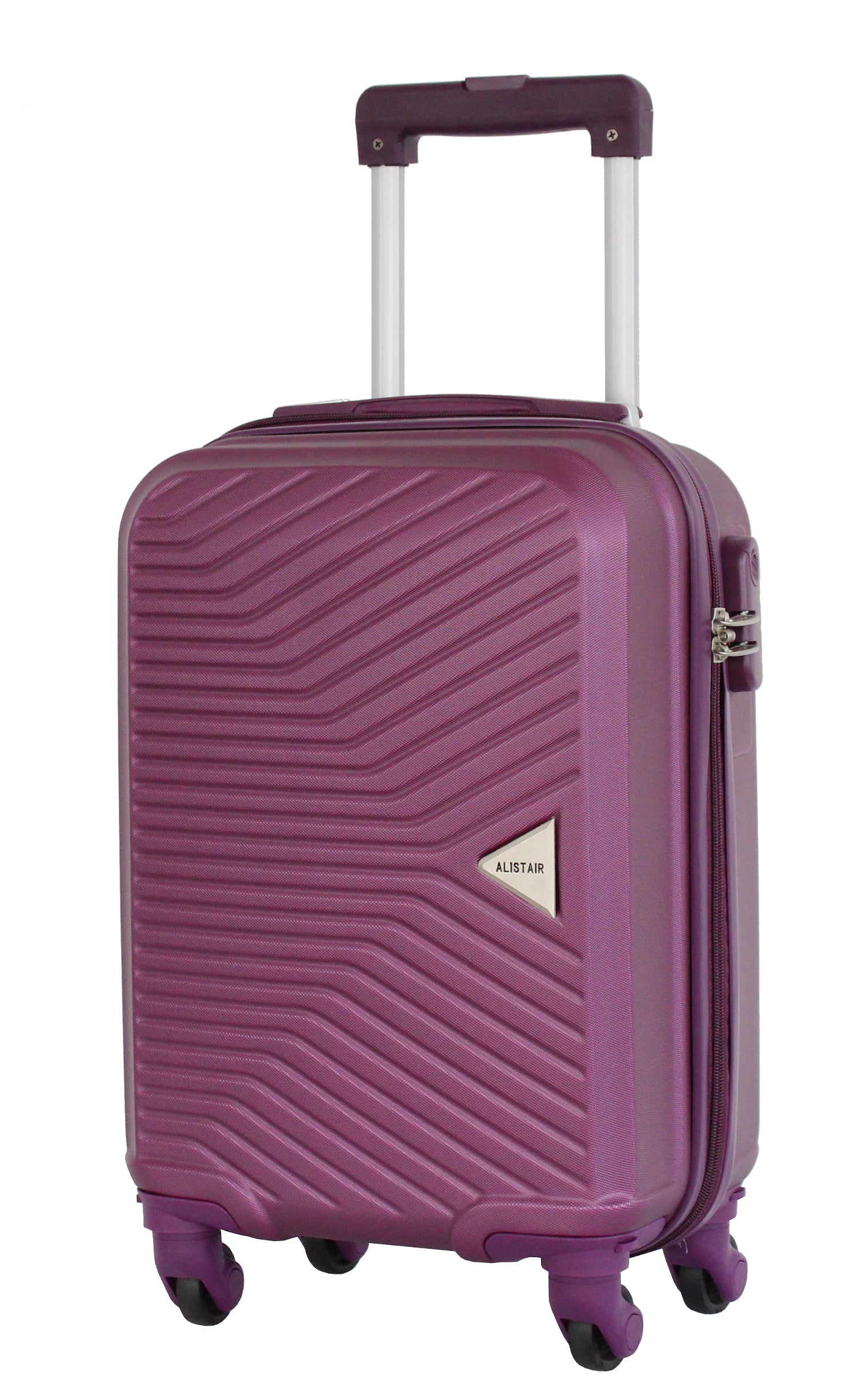 Valise cabine 50 cm et Vanity XS Alistair - Collection Iron - 4 roues - ABS ultra résistant - Violet