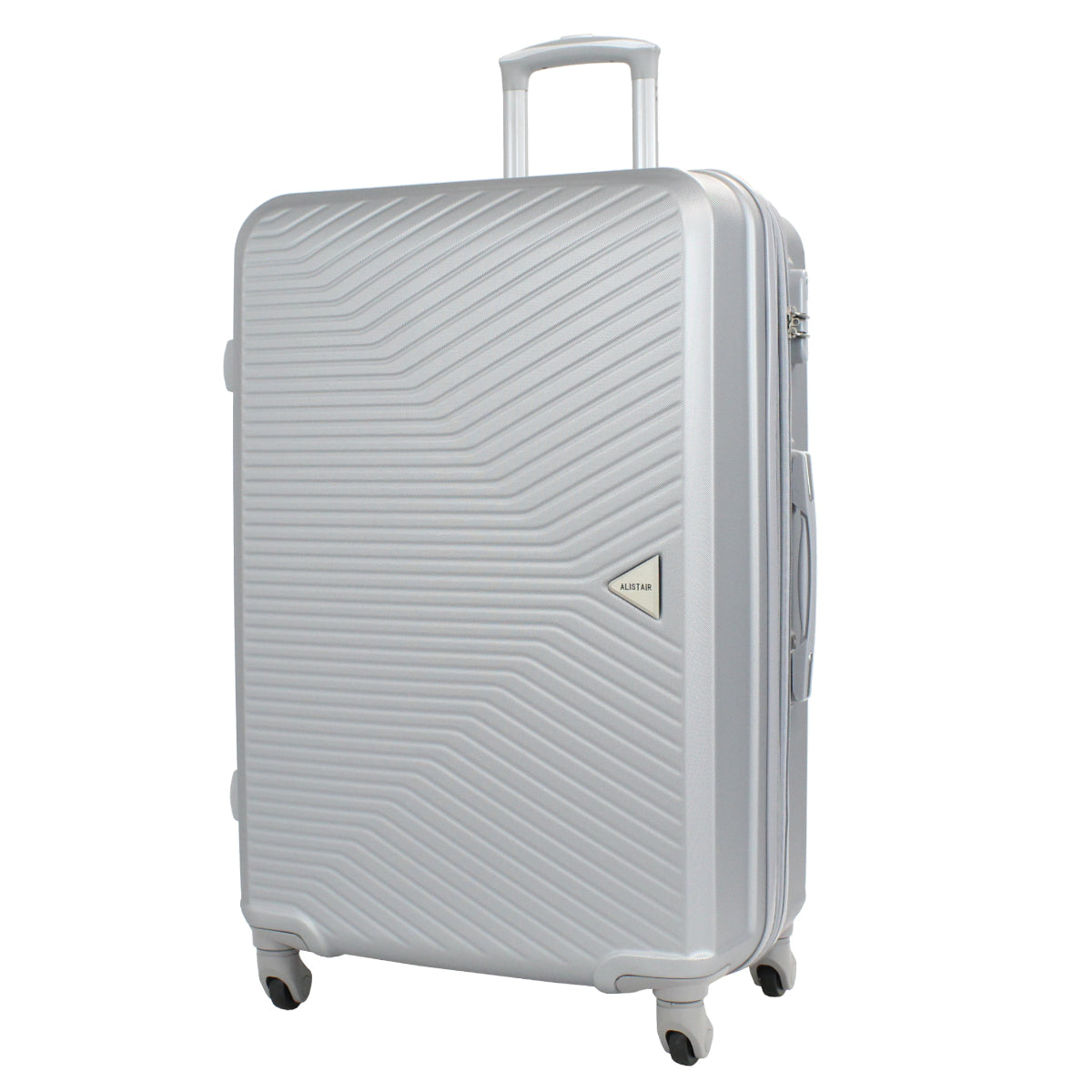 Set de 4 Valises 50cm-55cm-65cm-75cm + Vanitys S et XS Alistair - Collection Iron - 4 roues - ABS ultra résistant - Argent