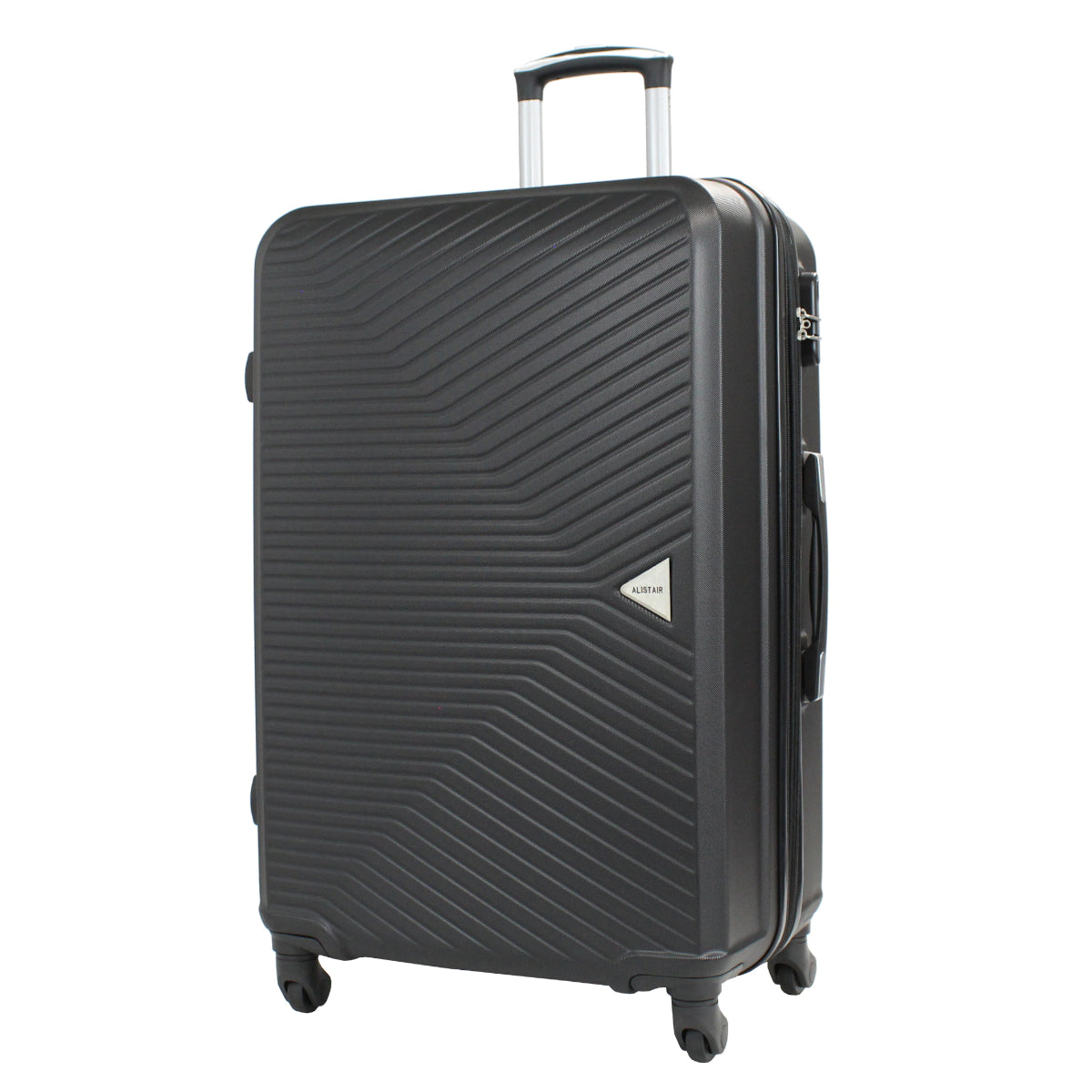 Set de 4 Valises 50cm-55cm-65cm-75cm + Vanitys S et XS Alistair - Collection Iron - 4 roues - ABS ultra résistant - Noir