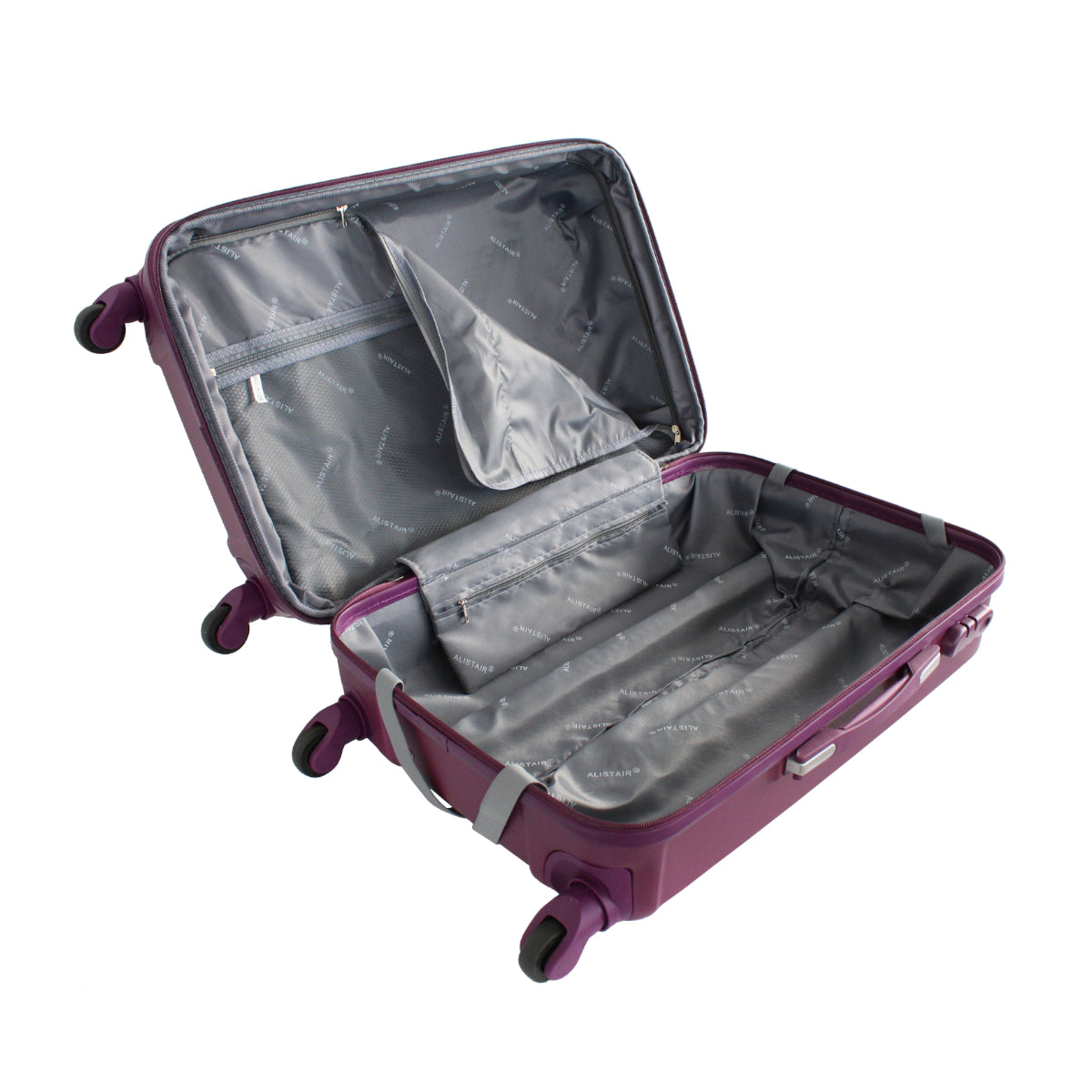 Set de 4 Valises 50cm-55cm-65cm-75cm + Vanitys S et XS Alistair - Collection Iron - 4 roues - ABS ultra résistant - Noir