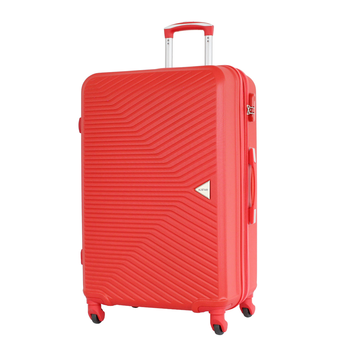 Set de 4 Valises 50cm-55cm-65cm-75cm + Vanitys S et XS Alistair - Collection Iron - 4 roues - ABS ultra résistant - Rouge