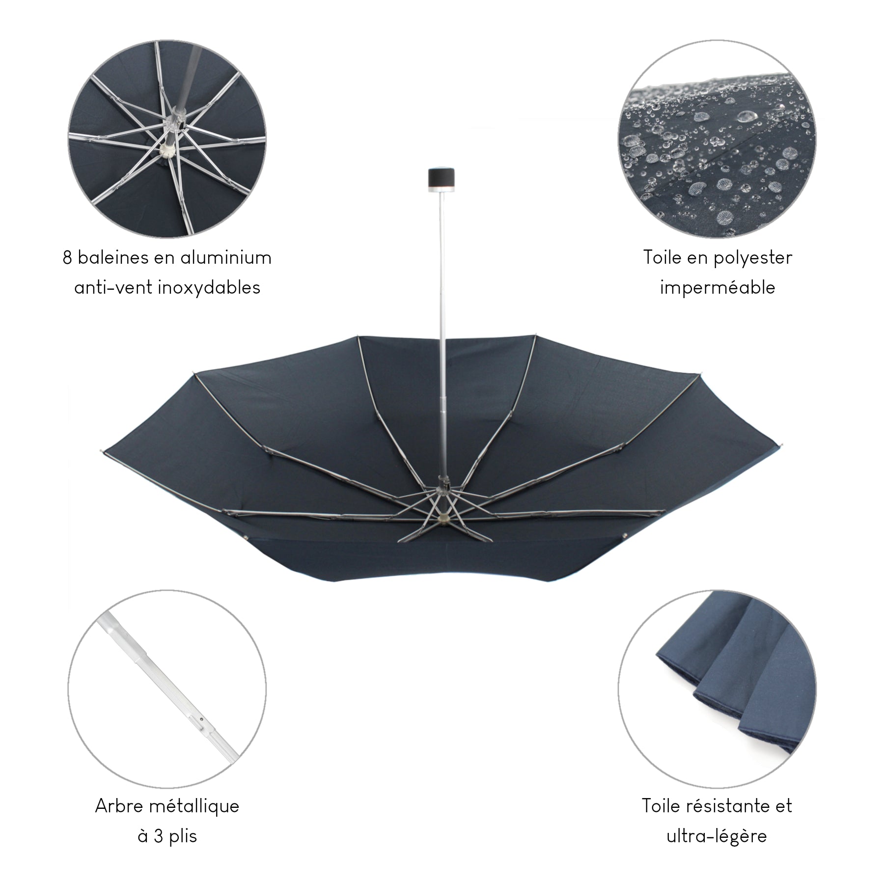 Alistair Parapluie - Ultra Résistant - Ouverture / Fermeture Manuel
