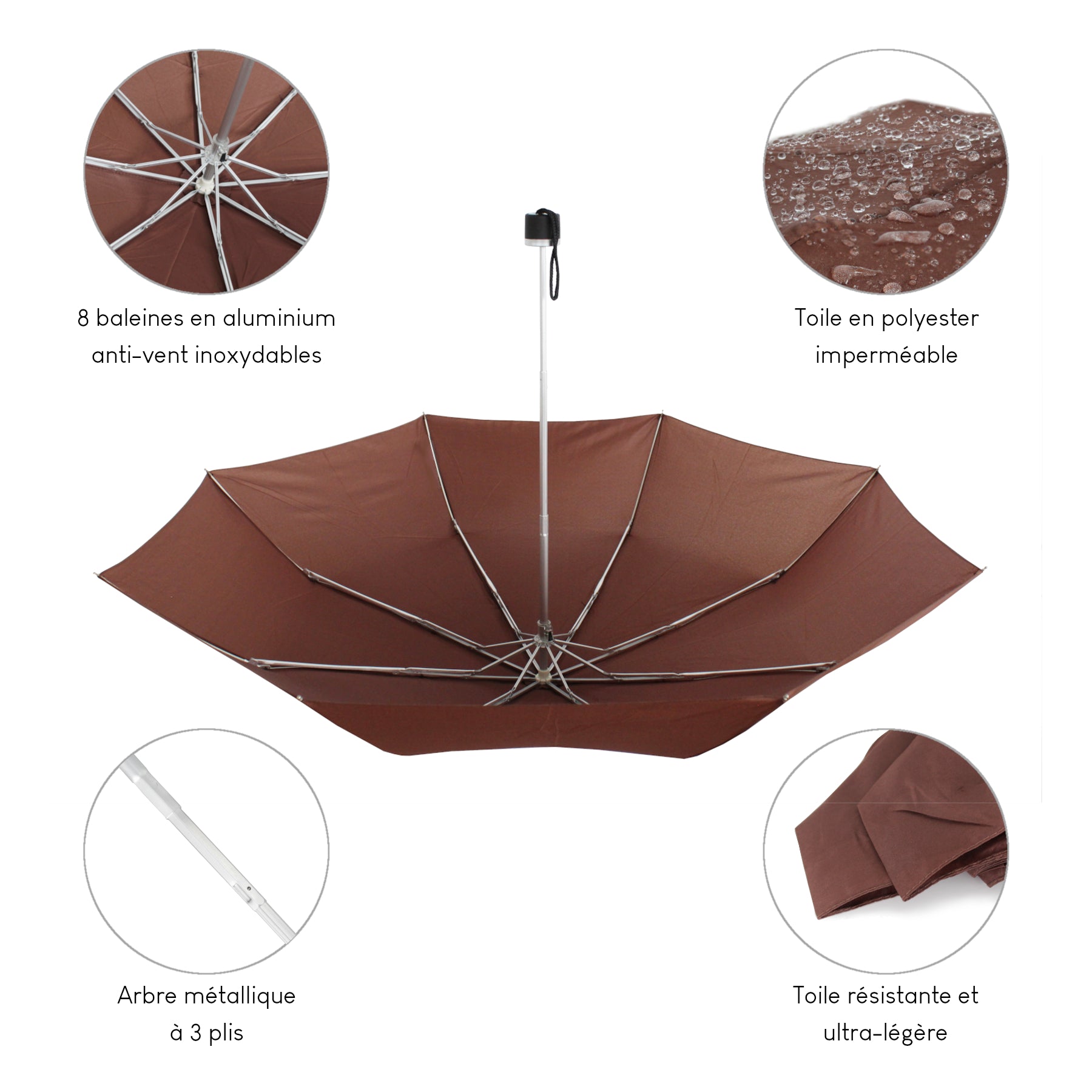 Alistair Parapluie - Ultra Résistant - Ouverture / Fermeture Manuel