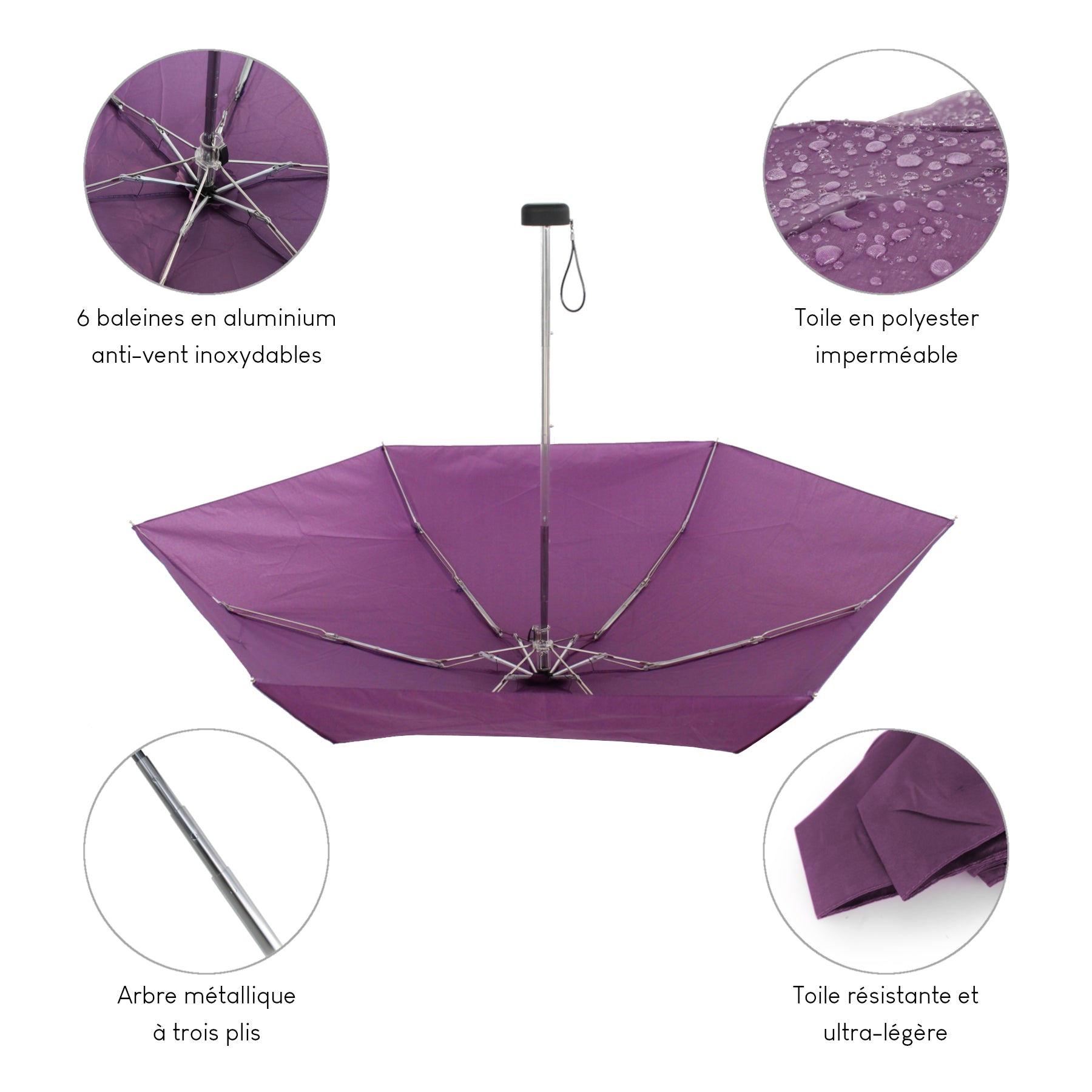 Alistair Parapluie - Compact - Ultra Résistant - Ouverture / Fermeture Manuel