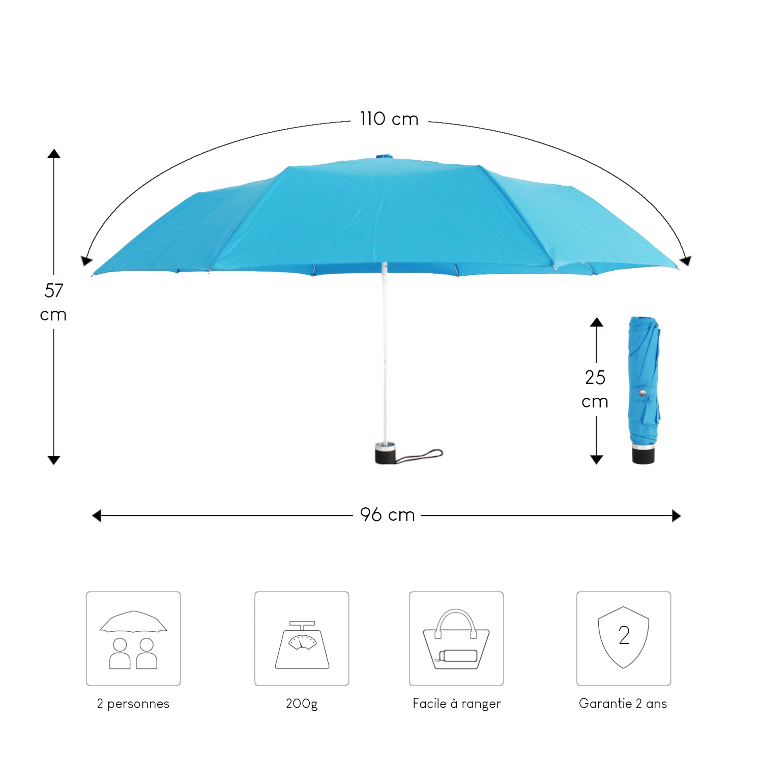 Alistair Parapluie - Ultra Résistant - Ouverture / Fermeture Manuel