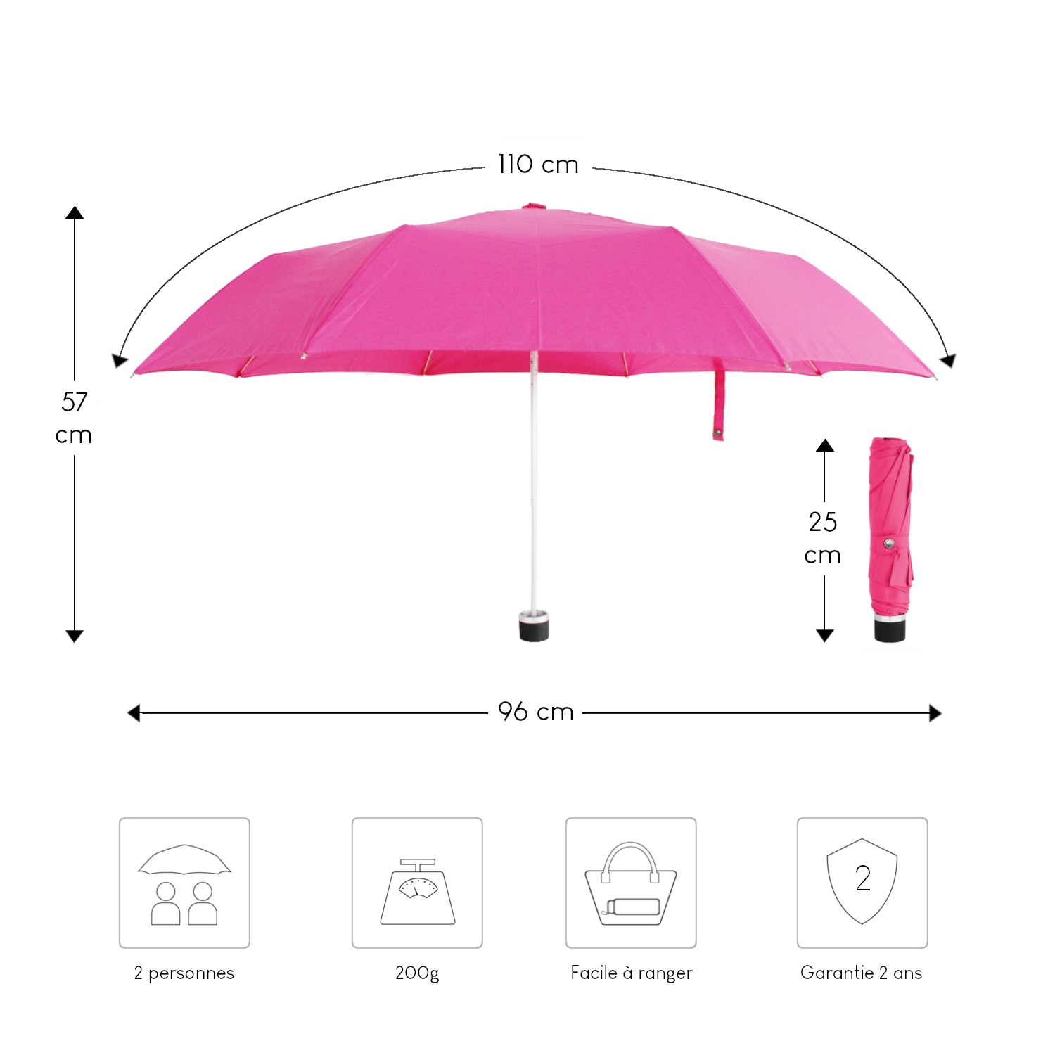 Alistair Parapluie - Ultra Résistant - Ouverture / Fermeture Manuel