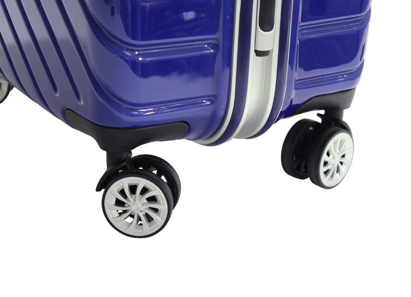 Valise cabine Alistair - Collection Infinity - 4 roues - ABS ultra résistant - Bleu