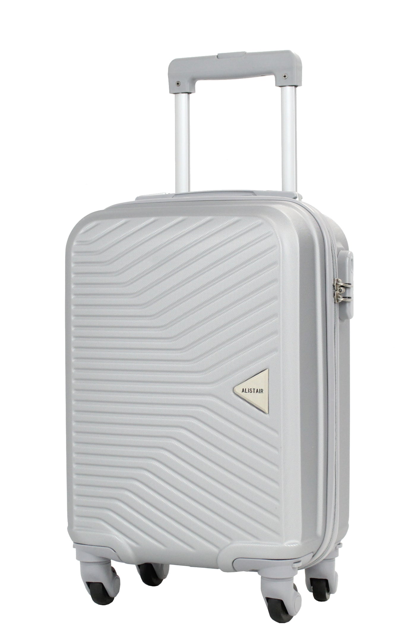 Valise cabine 50 cm et Vanity XS Alistair - Collection Iron - 4 roues - ABS ultra résistant - Argent