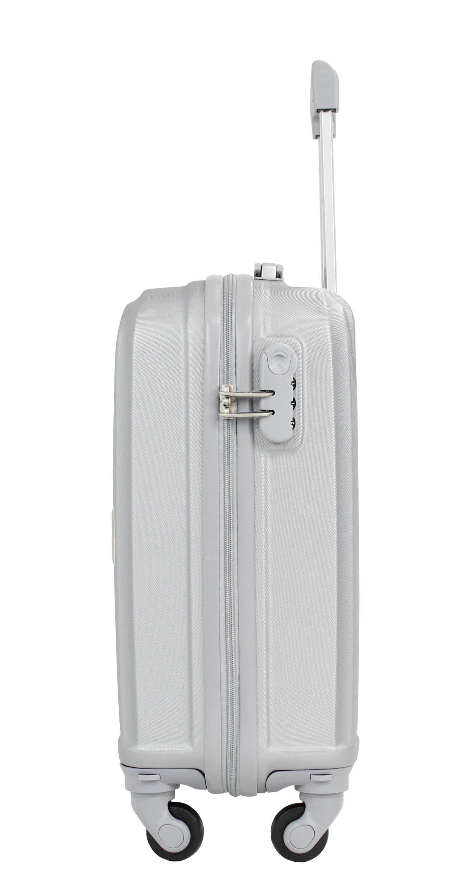 Valise cabine 50 cm et Vanity XS Alistair - Collection Iron - 4 roues - ABS ultra résistant - Argent