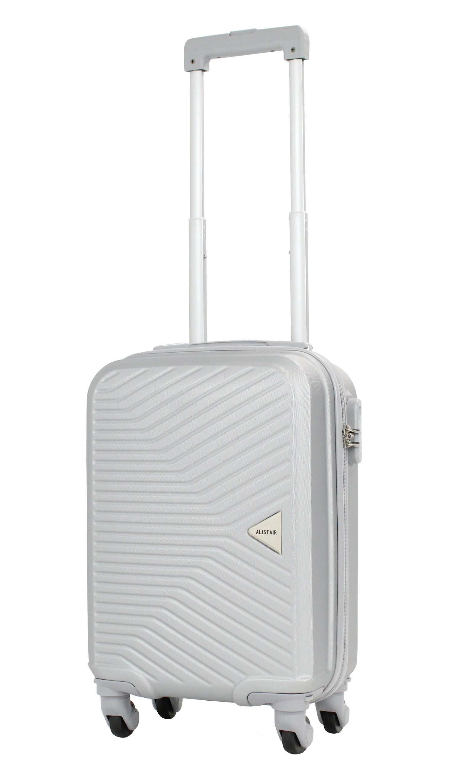 Valise cabine 50 cm et Vanity XS Alistair - Collection Iron - 4 roues - ABS ultra résistant - Argent