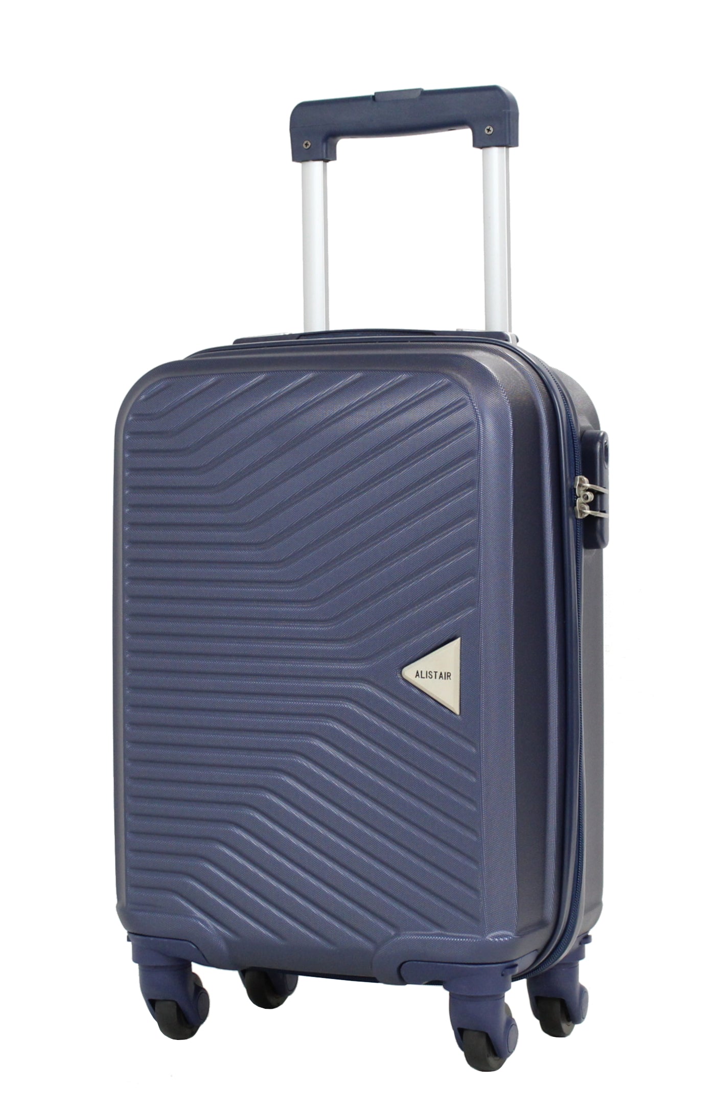 Valise cabine 50 cm et Vanity XS Alistair - Collection Iron - 4 roues - ABS ultra résistant - Bleu