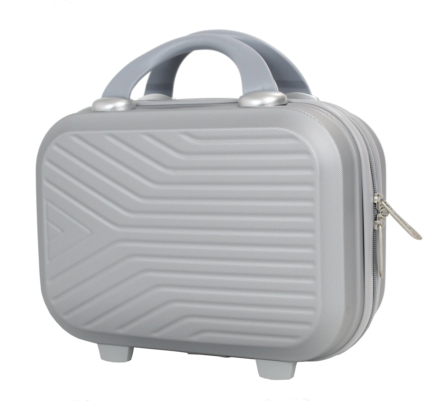 Valise cabine 50 cm et Vanity XS Alistair - Collection Iron - 4 roues - ABS ultra résistant - Argent