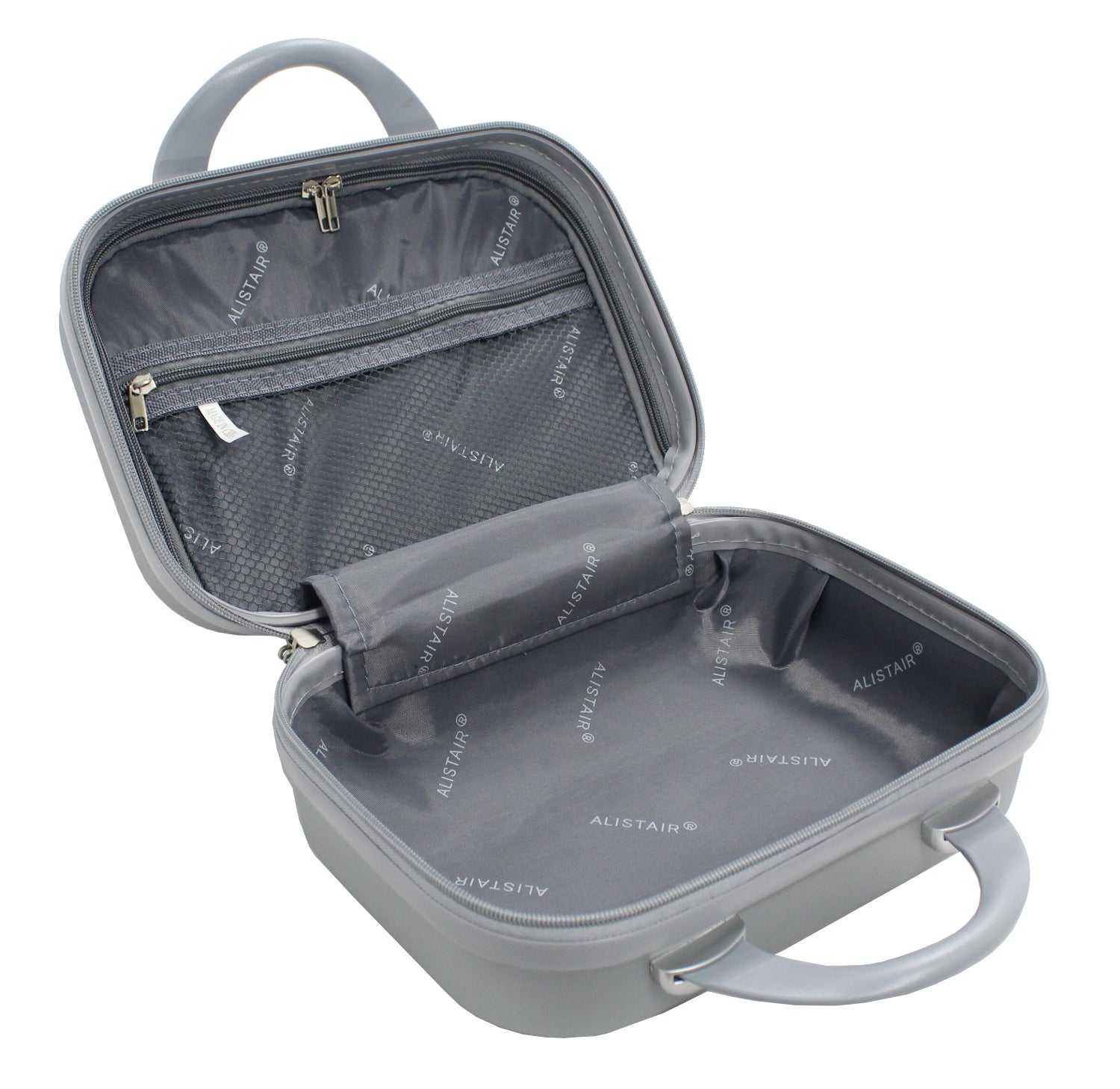 Valise cabine 50 cm et Vanity XS Alistair - Collection Iron - 4 roues - ABS ultra résistant - Argent
