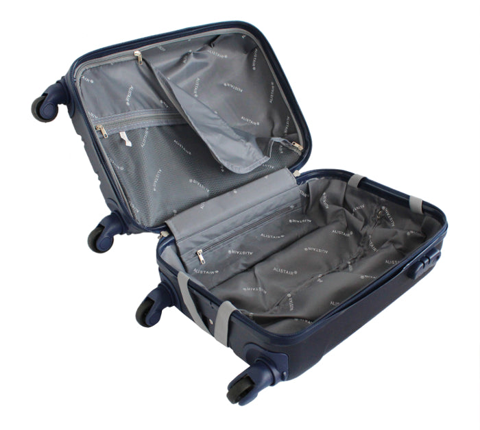 ALISTAIR Airo 2.0 – Valise Taille Cabine 52cm et Vanity – ABS Ultra légère et Résistante - Spécial Compagnie Low Cost – Bleu