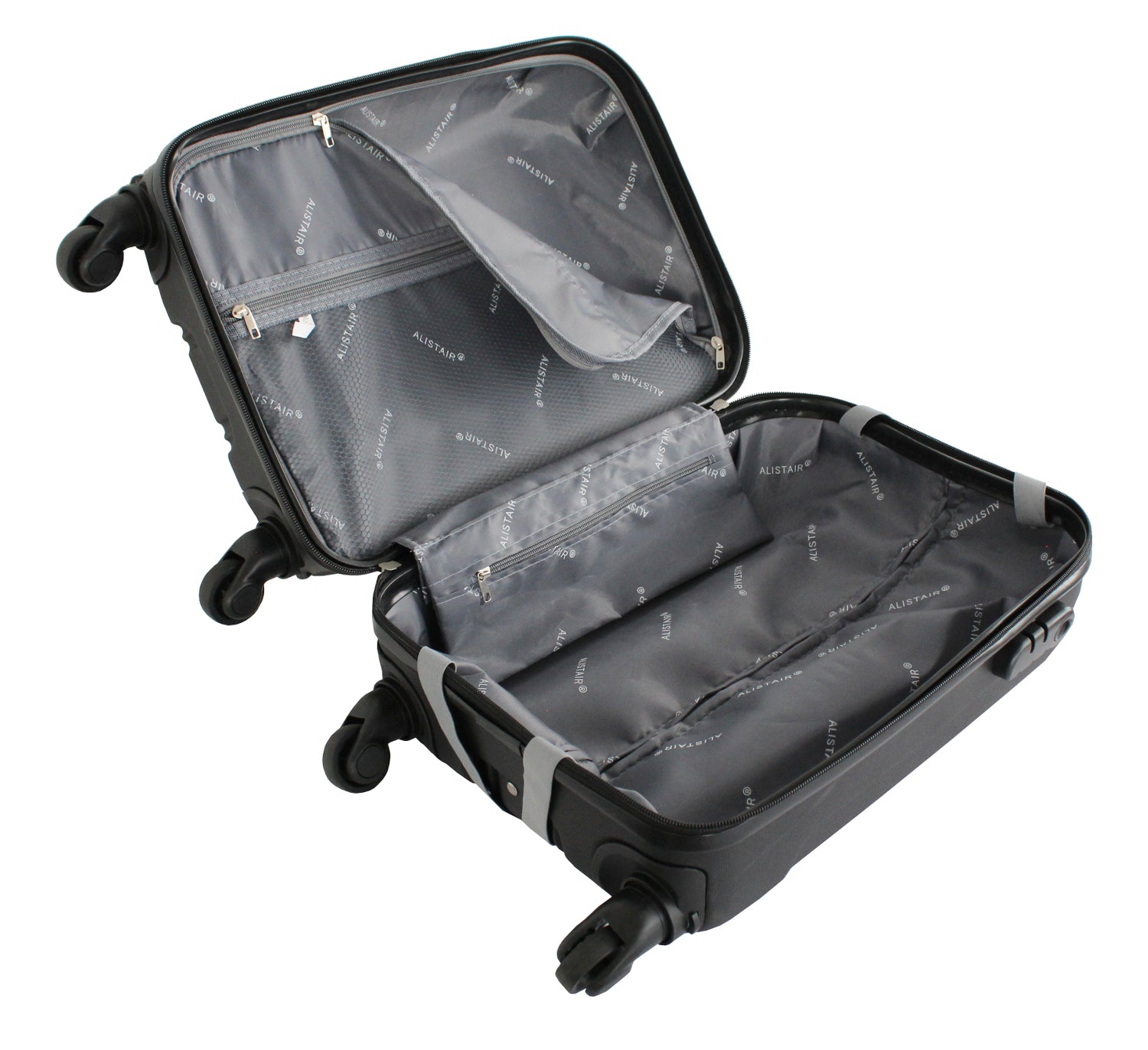 ALISTAIR Airo 2.0 – Valise Taille Cabine 52cm et Vanity – ABS Ultra légère et Résistante - Spécial Compagnie Low Cost – Noir