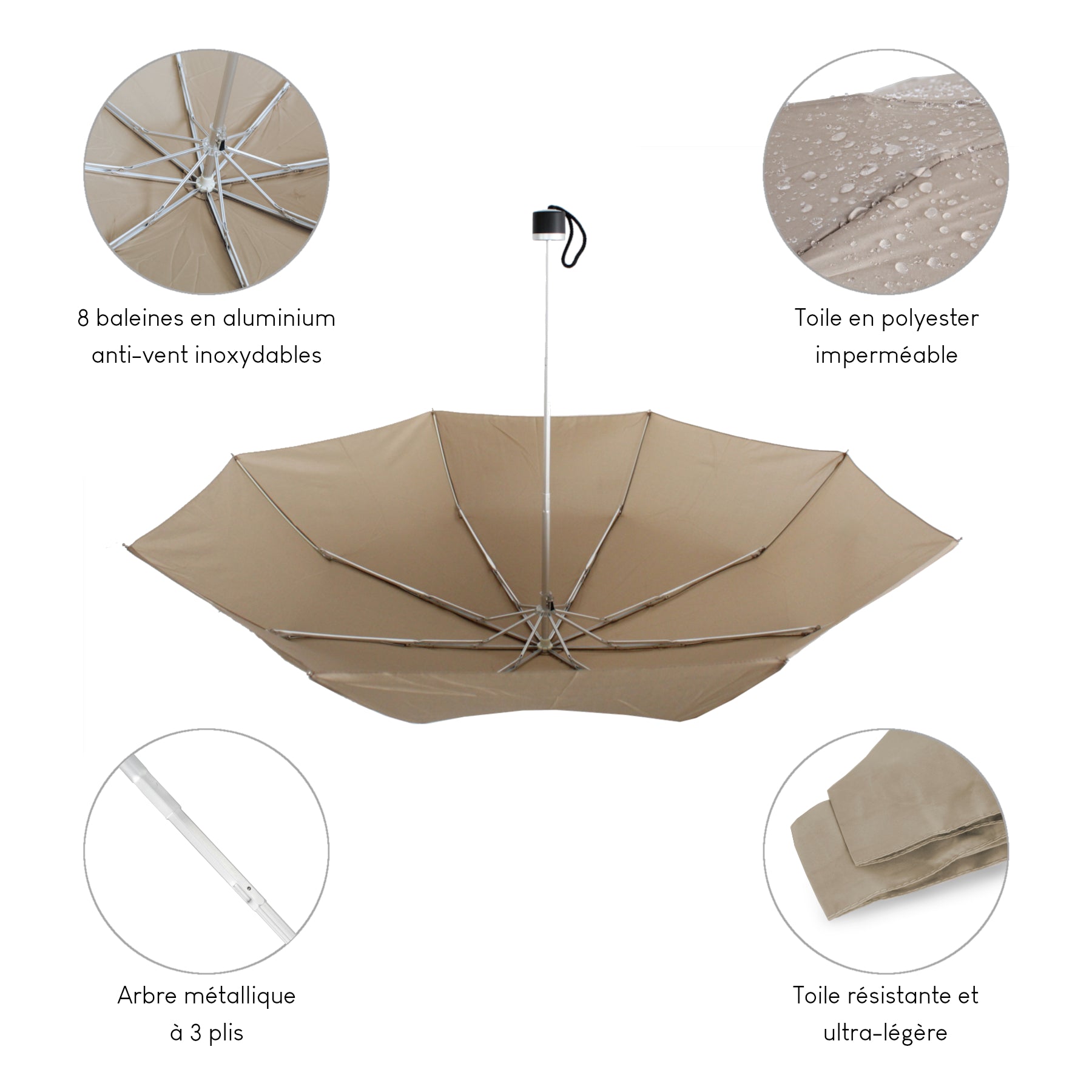 Alistair Parapluie - Ultra Résistant - Ouverture / Fermeture Manuel