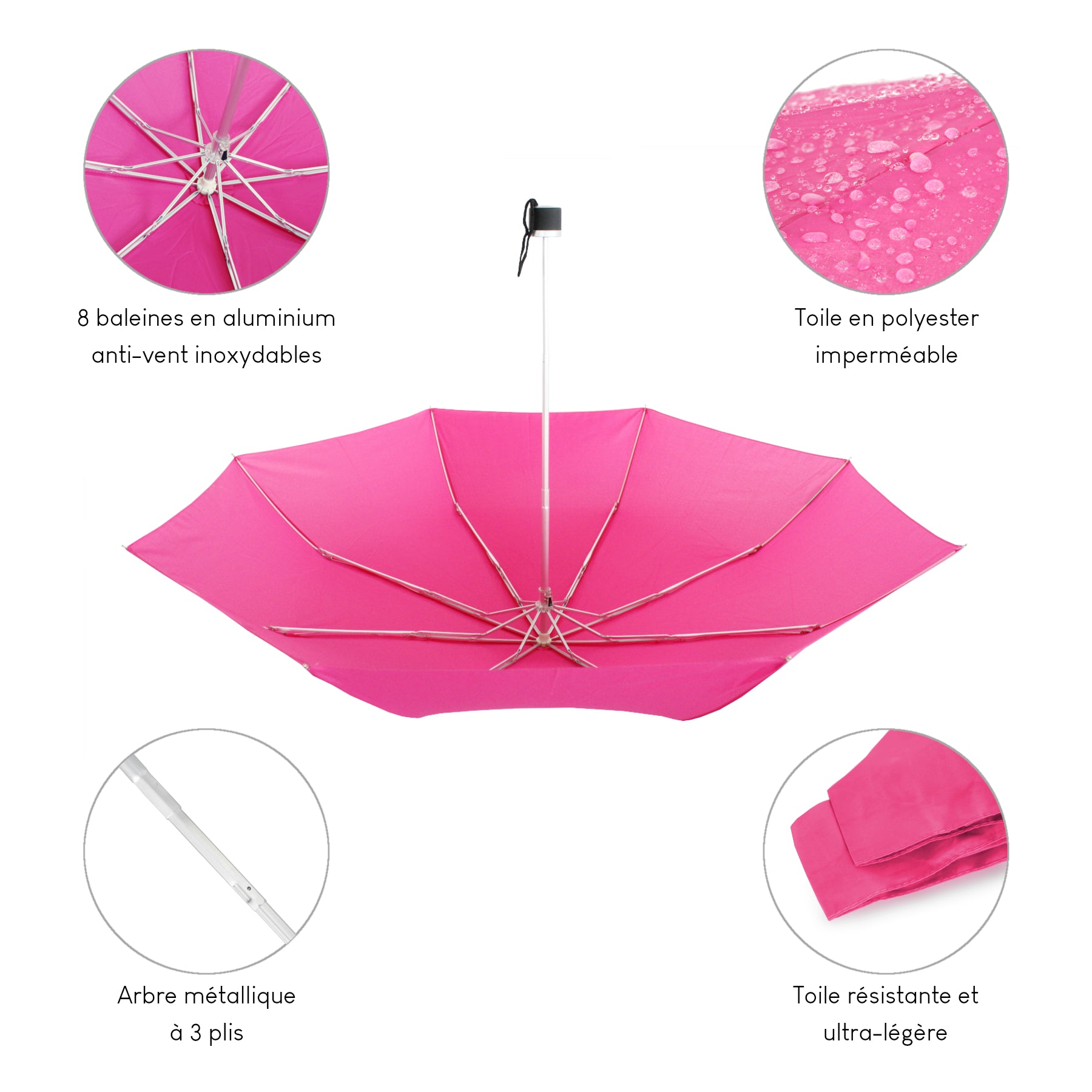 Alistair Parapluie - Ultra Résistant - Ouverture / Fermeture Manuel