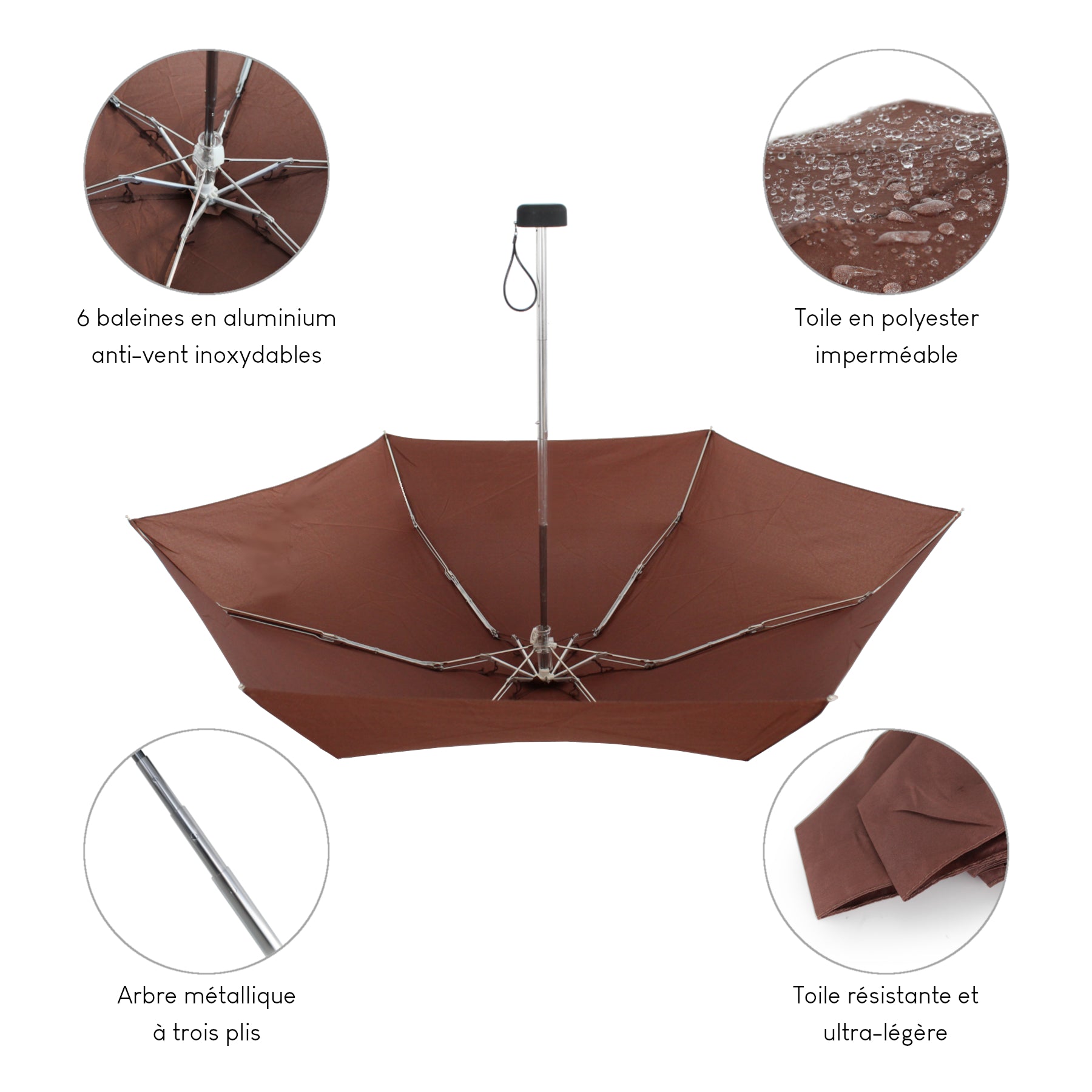 Alistair Parapluie - Compact - Ultra Résistant - Ouverture / Fermeture Manuel