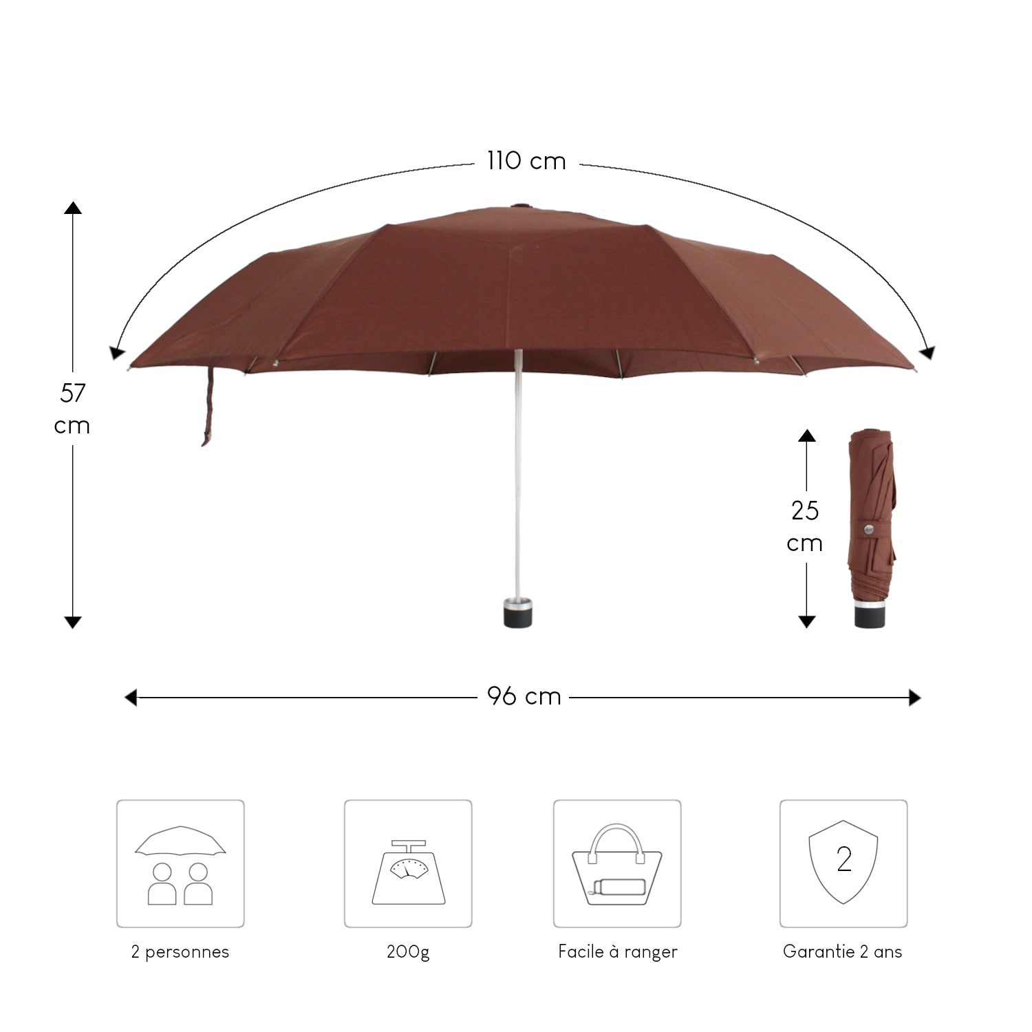 Alistair Parapluie - Ultra Résistant - Ouverture / Fermeture Manuel