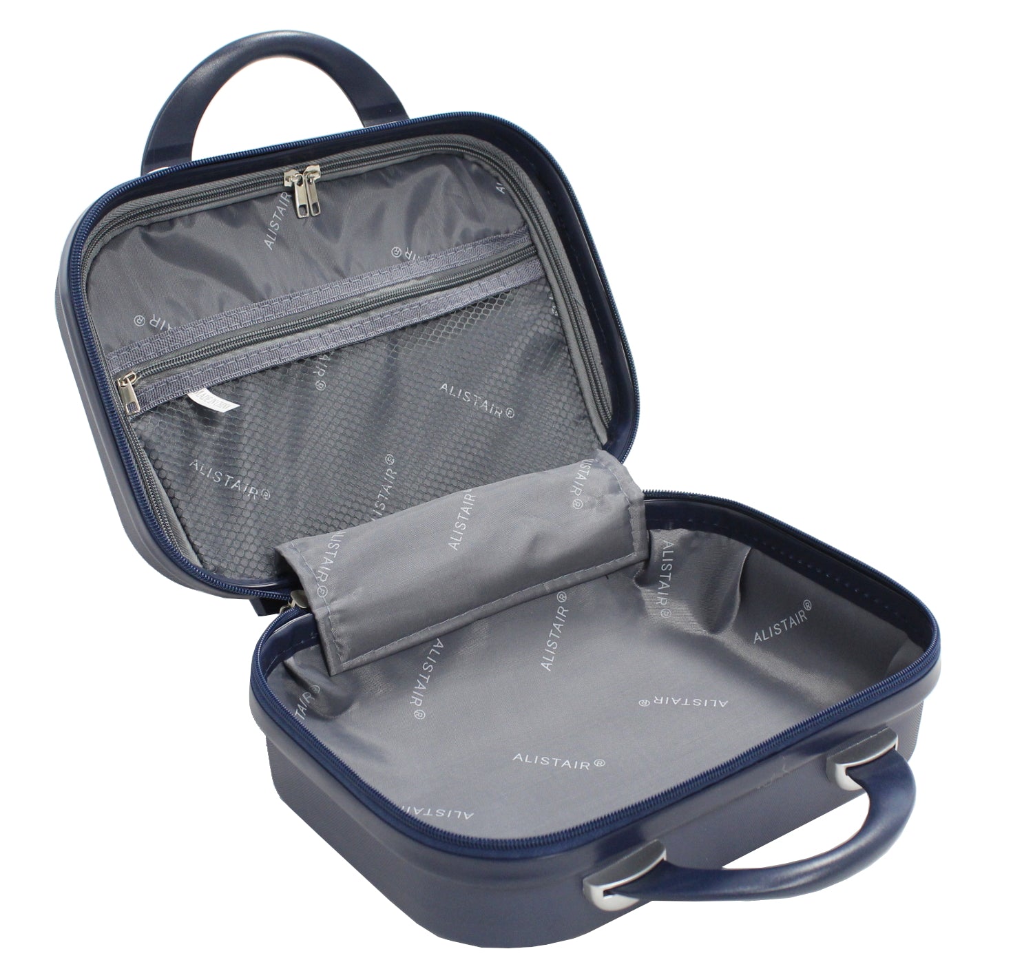 Valise cabine 50 cm et Vanity XS Alistair - Collection Iron - 4 roues - ABS ultra résistant - Bleu