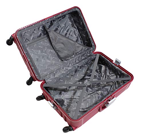 Valise taille moyenne Alistair - Collection X-Lock - 4 roues - Polypropylène  - Rouge